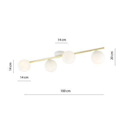 SPLENDI Lubinis šviestuvas White, Gold 4 - šoninis vaizdas