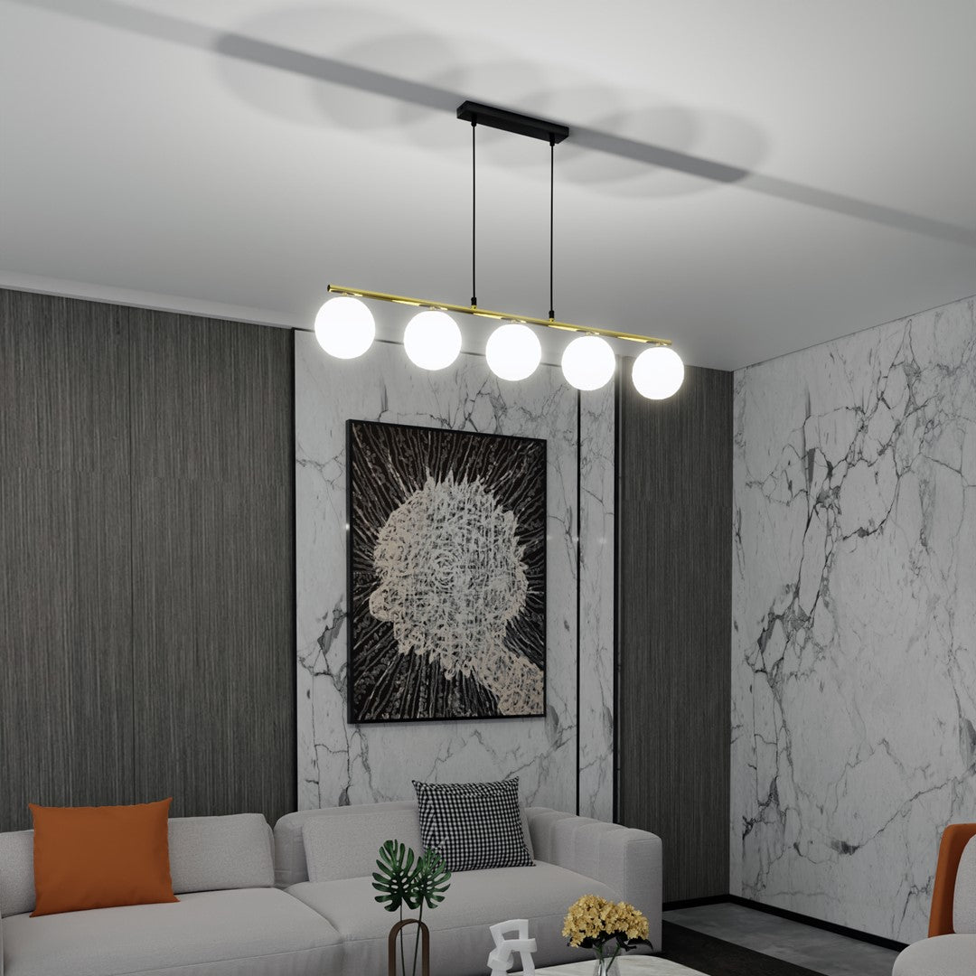 ALLORA Pakabinamas šviestuvas Black, gold 5 - apšvietimas