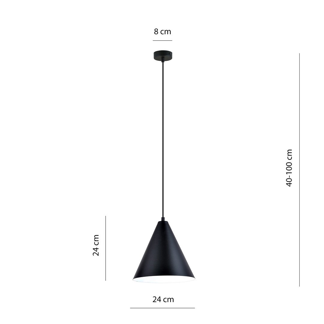 REBEL Pakabinamas šviestuvas Black, white 1 - interjere