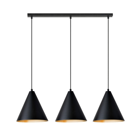 REBEL Pakabinamas šviestuvas Black, gold 3 - bendras vaizdas