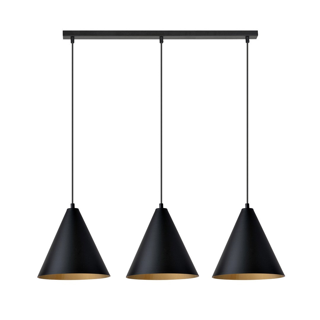 REBEL Pakabinamas šviestuvas Black, gold 3 - detalus vaizdas