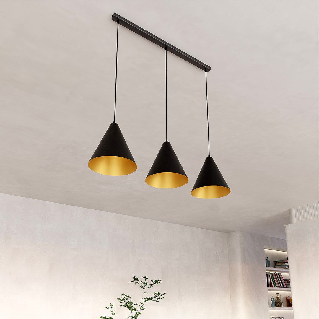 REBEL Pakabinamas šviestuvas Black, gold 3 - konstrukcijos detalės
