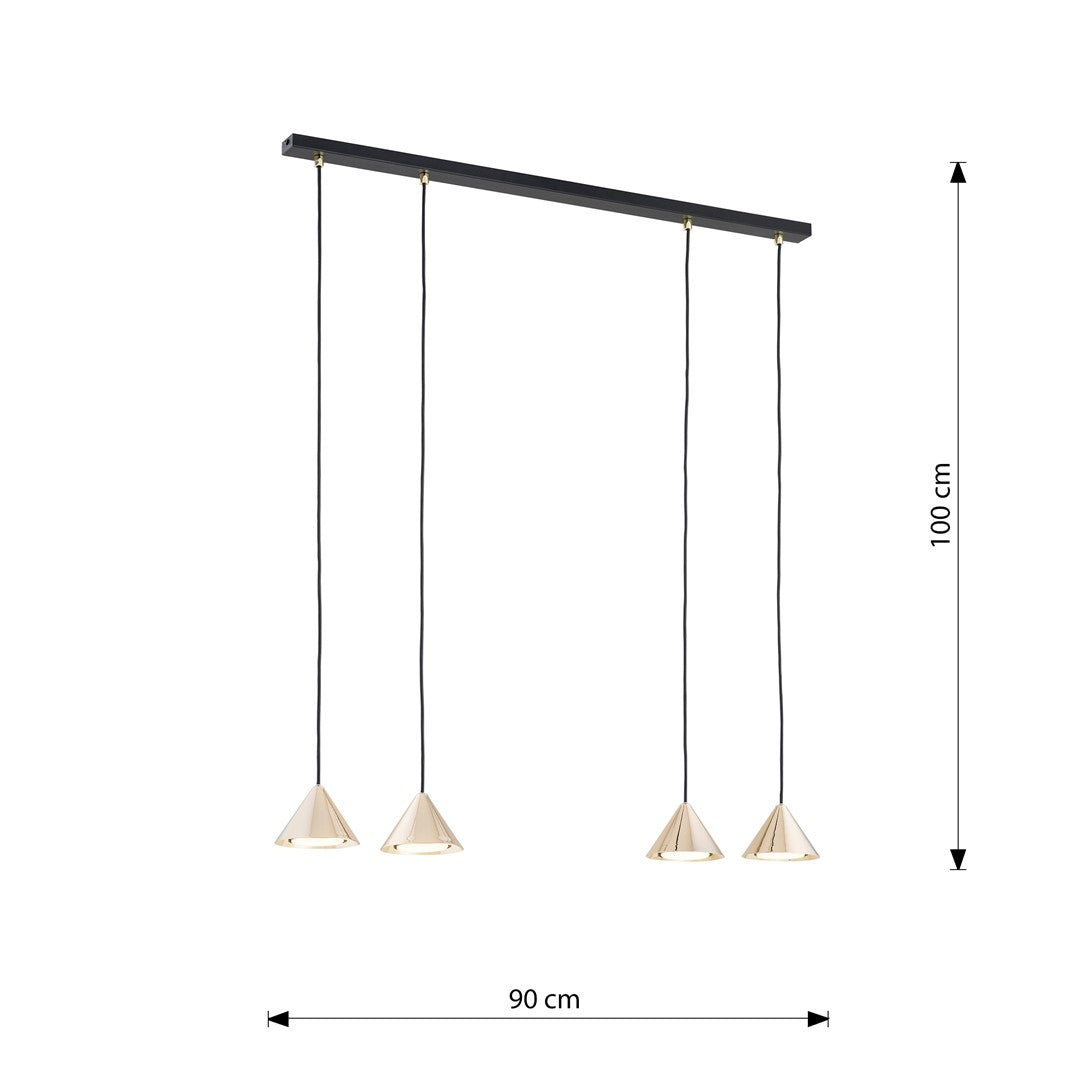 ELIT Pakabinamas šviestuvas Black, gold 4 - montavimo detalės