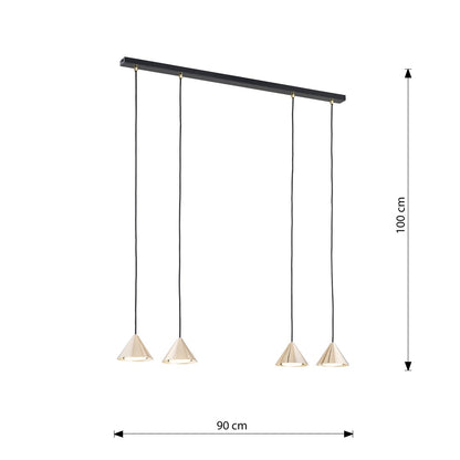 ELIT Pakabinamas šviestuvas Black, gold 4 - montavimo detalės
