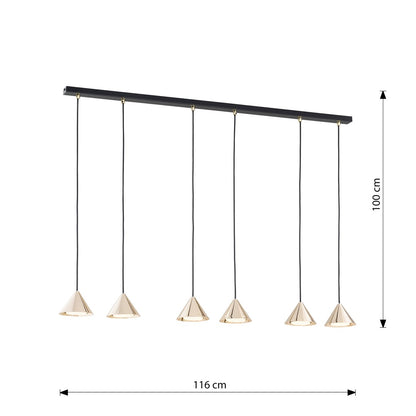 ELIT Pakabinamas šviestuvas Black, gold 6 - montavimo detalės