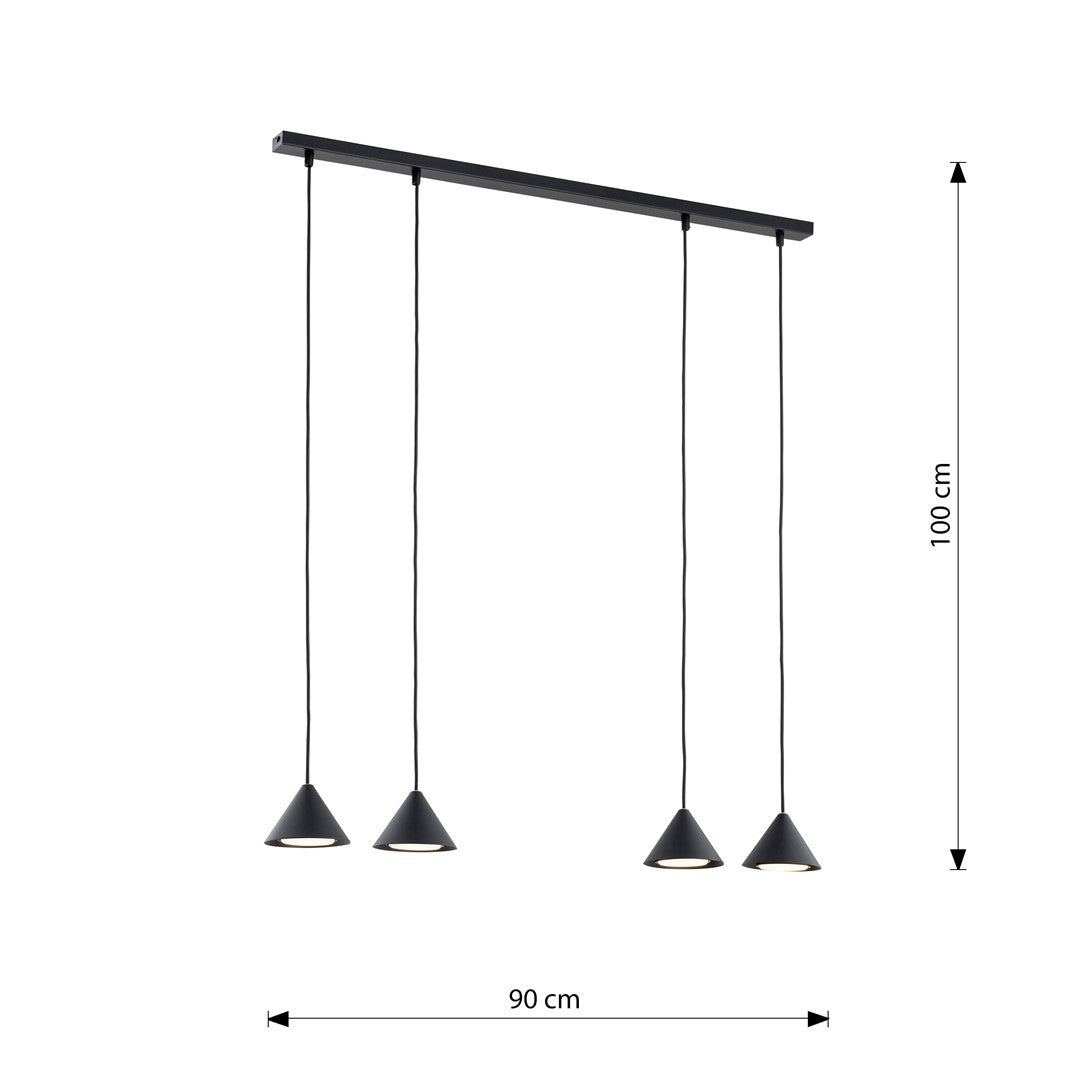 ELIT Pakabinamas šviestuvas Black, gold 4 - montavimo detalės