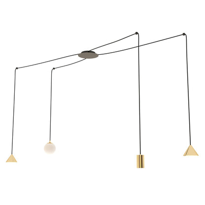FUJI Pakabinamas šviestuvas Gold, black 4 - bendras vaizdas