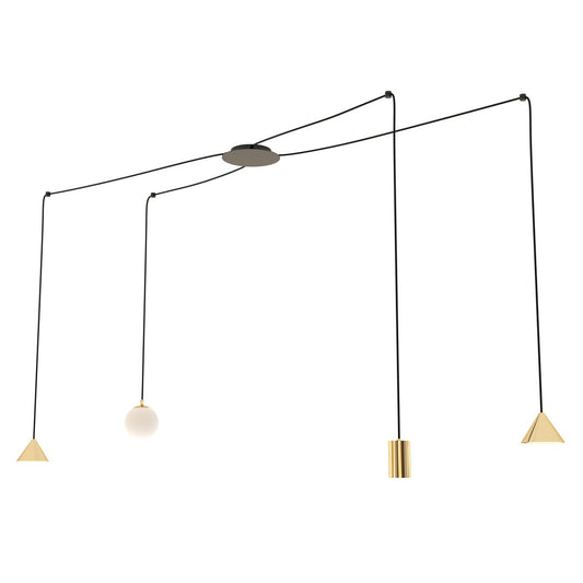 FUJI Pakabinamas šviestuvas Gold, black 4 - bendras vaizdas