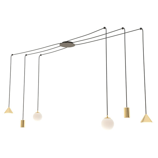 FUJI Pakabinamas šviestuvas Gold, black 6 - bendras vaizdas