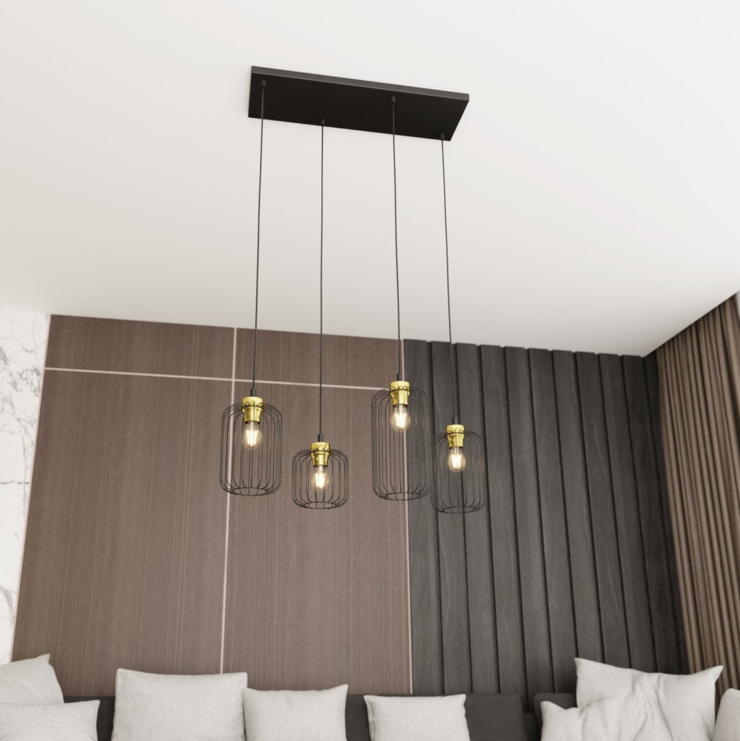 VANDER Pakabinamas šviestuvas Black, gold 4 - apšvietimas