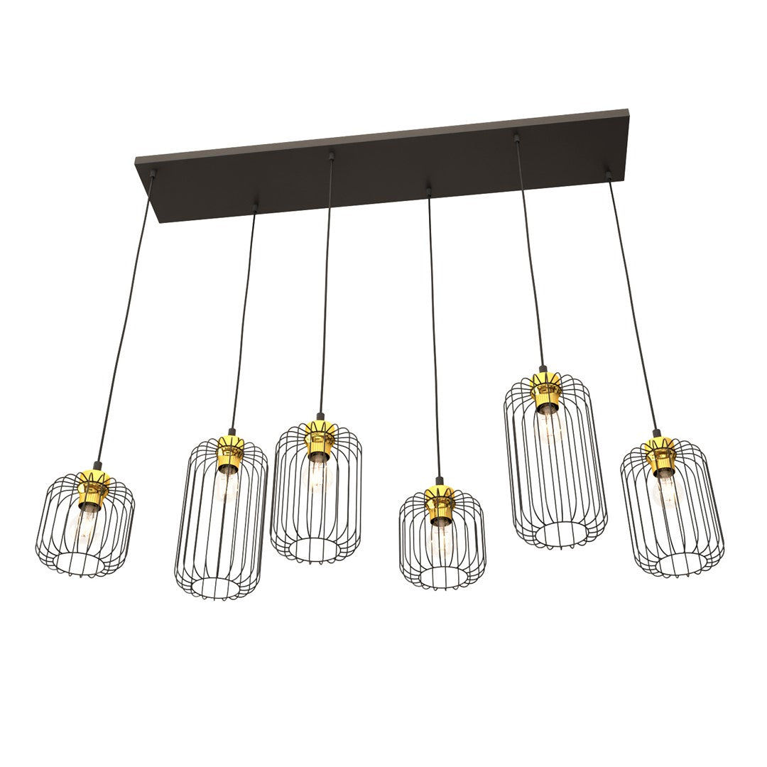 VANDER Pakabinamas šviestuvas Black, gold 6 - detalus vaizdas