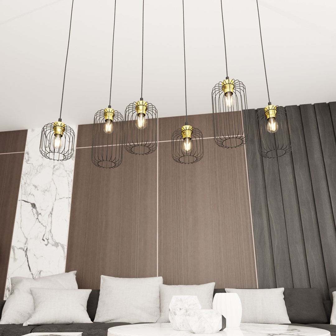 VANDER Pakabinamas šviestuvas Black, gold 6 - konstrukcijos detalės