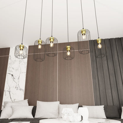 VANDER Pakabinamas šviestuvas Black, gold 6 - konstrukcijos detalės