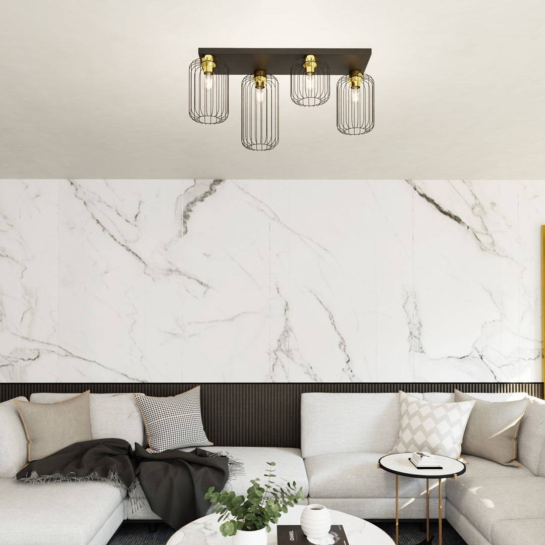 BARN Lubinis šviestuvas Black, gold 4 - detalus vaizdas