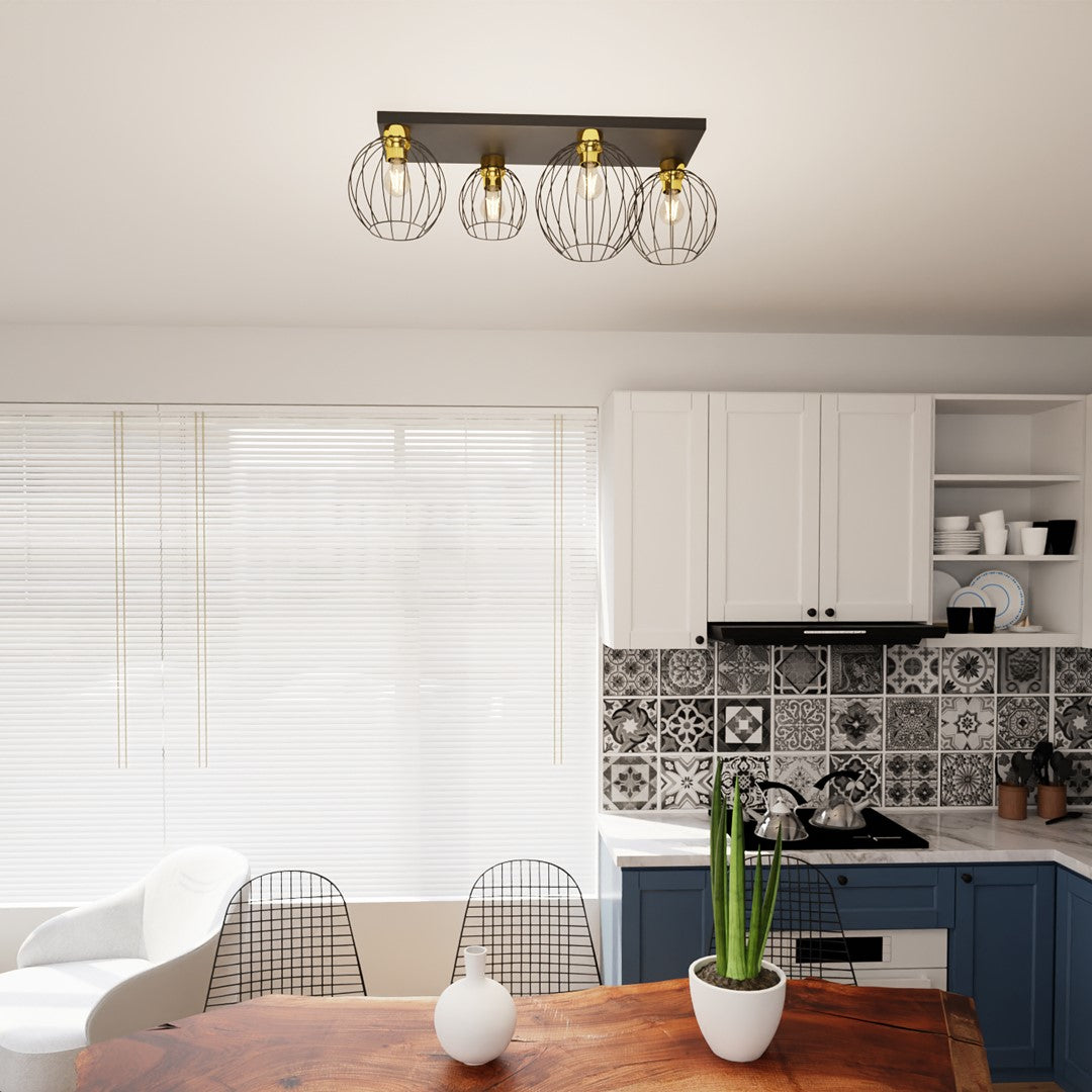 NEST Lubinis šviestuvas Black, gold 4 - detalus vaizdas