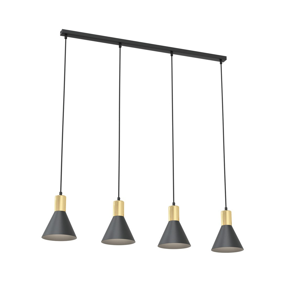 ROSA Pakabinamas šviestuvas Black, gold 4 - bendras vaizdas