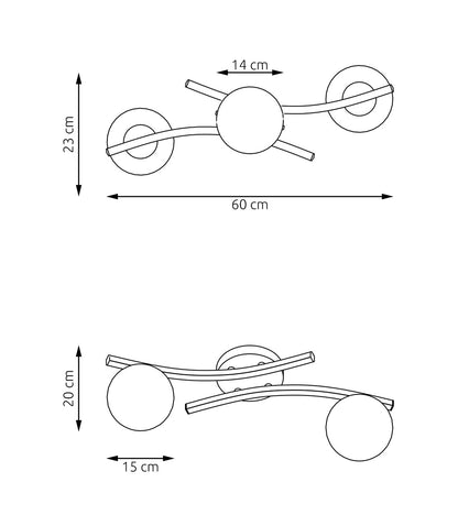 OPUS Lubinis šviestuvas Balta 2 - konstrukcijos detalės