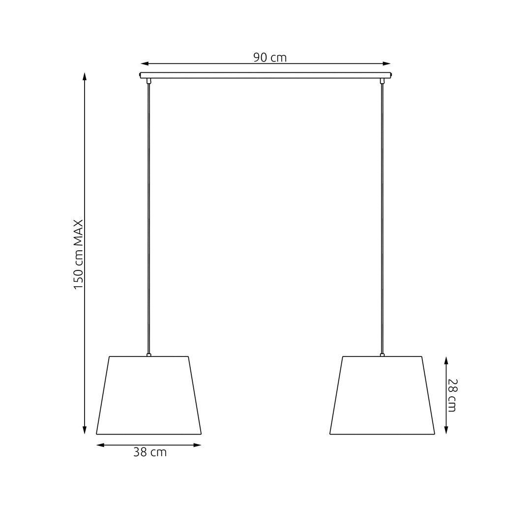Pakabinamas šviestuvas Juoda 2 - apšvietimas