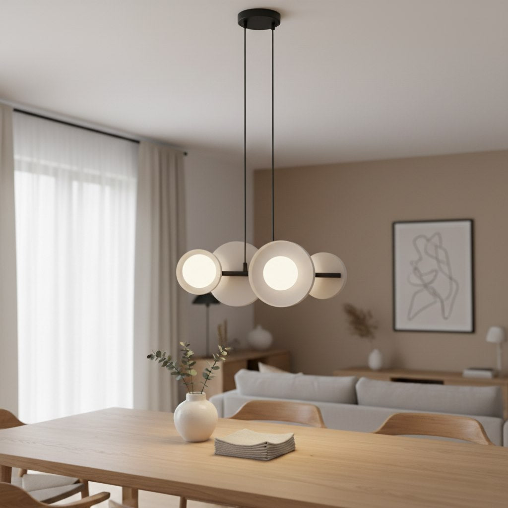 MODEL Pakabinamas šviestuvas Pilka 4 - šoninis vaizdas