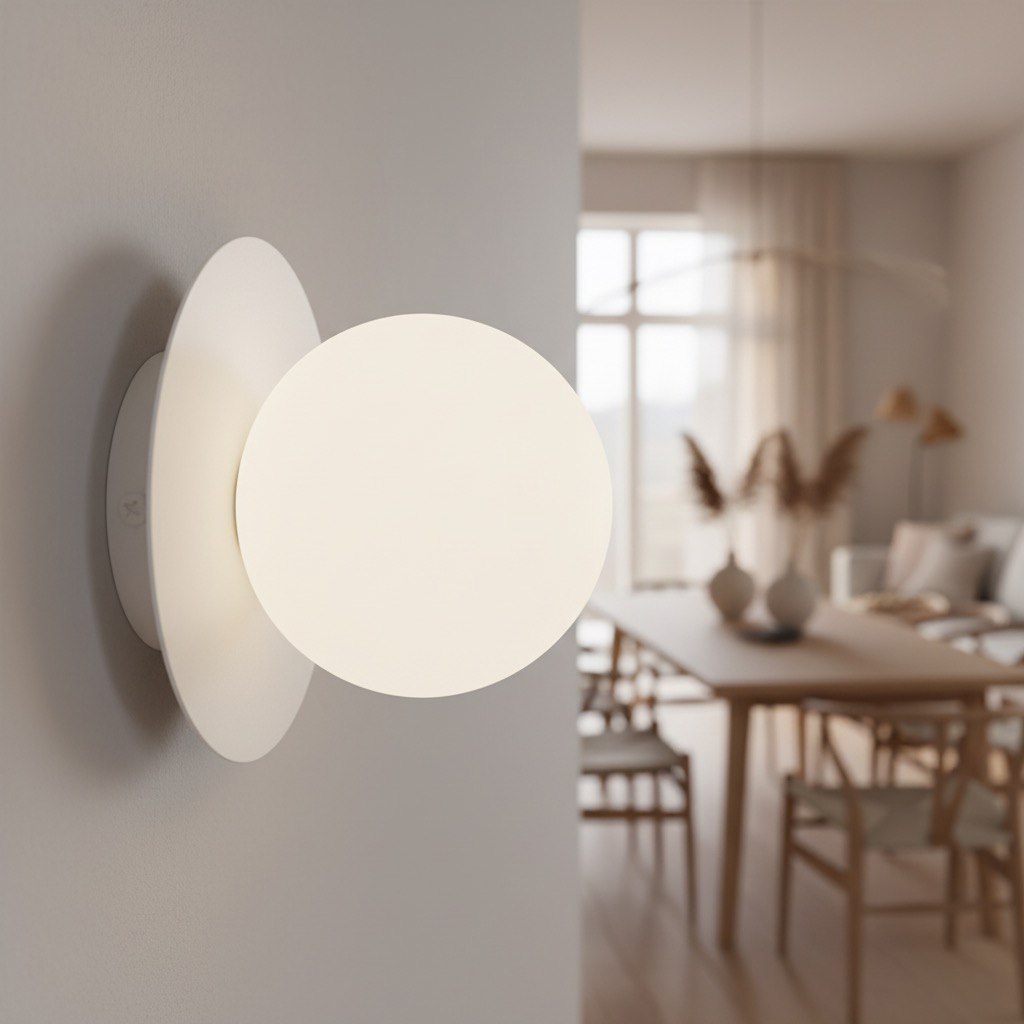 AMERICANA Sieninis šviestuvas Balta 1 - interjere