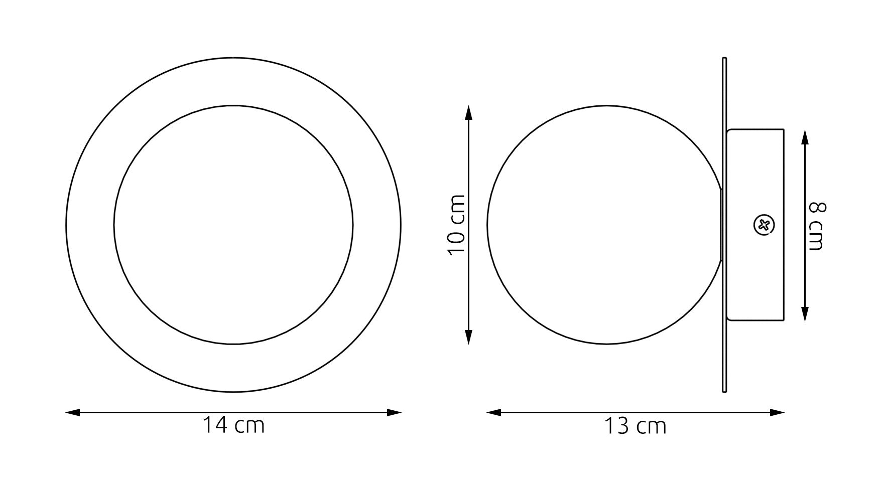 AMERICANA Sieninis šviestuvas Balta 1 - apšvietimas