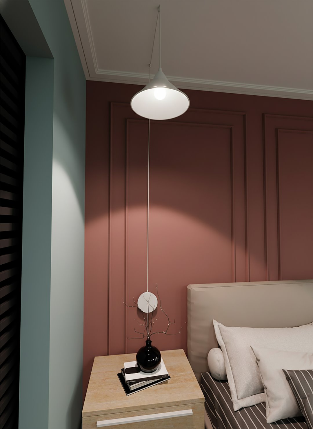 ABRAMO Pakabinamas šviestuvas Balta 1 - interjere