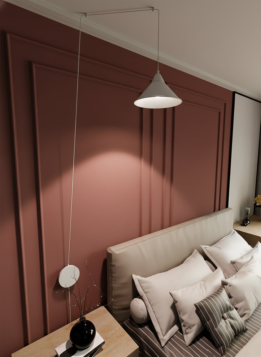 ABRAMO Pakabinamas šviestuvas Balta 1 - medžiagų tekstūra