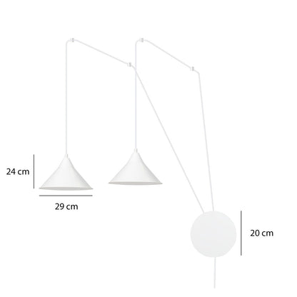 ABRAMO Pakabinamas šviestuvas Balta 2 - interjere