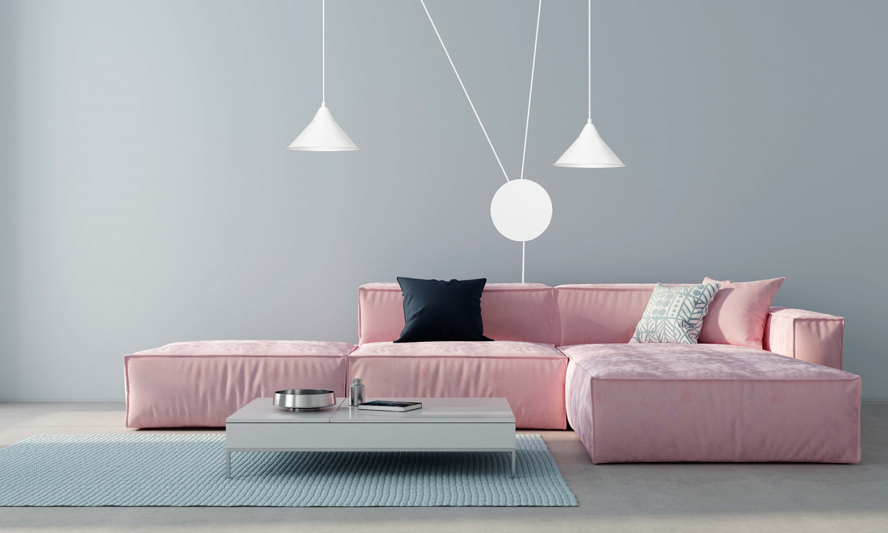 ABRAMO Pakabinamas šviestuvas Balta 2 - medžiagų tekstūra