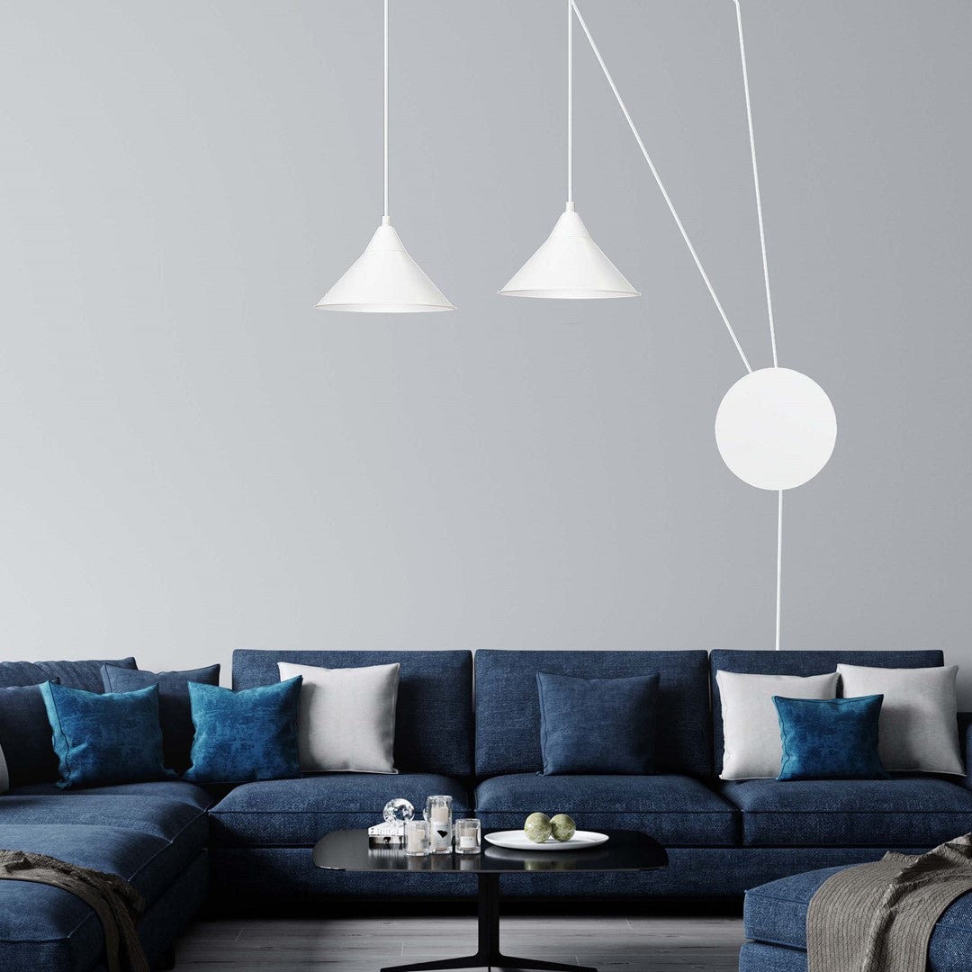 ABRAMO Pakabinamas šviestuvas Balta 2 - viršus/apačia