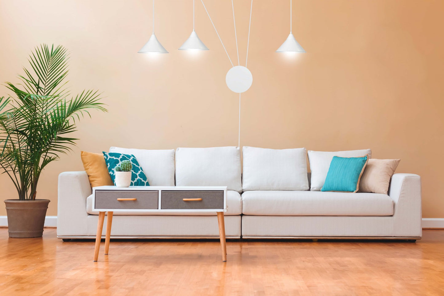 ABRAMO Pakabinamas šviestuvas Balta 3 - konstrukcijos detalės