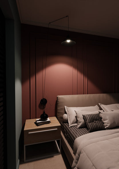 ABRAMO Pakabinamas šviestuvas Juoda 1 - konstrukcijos detalės