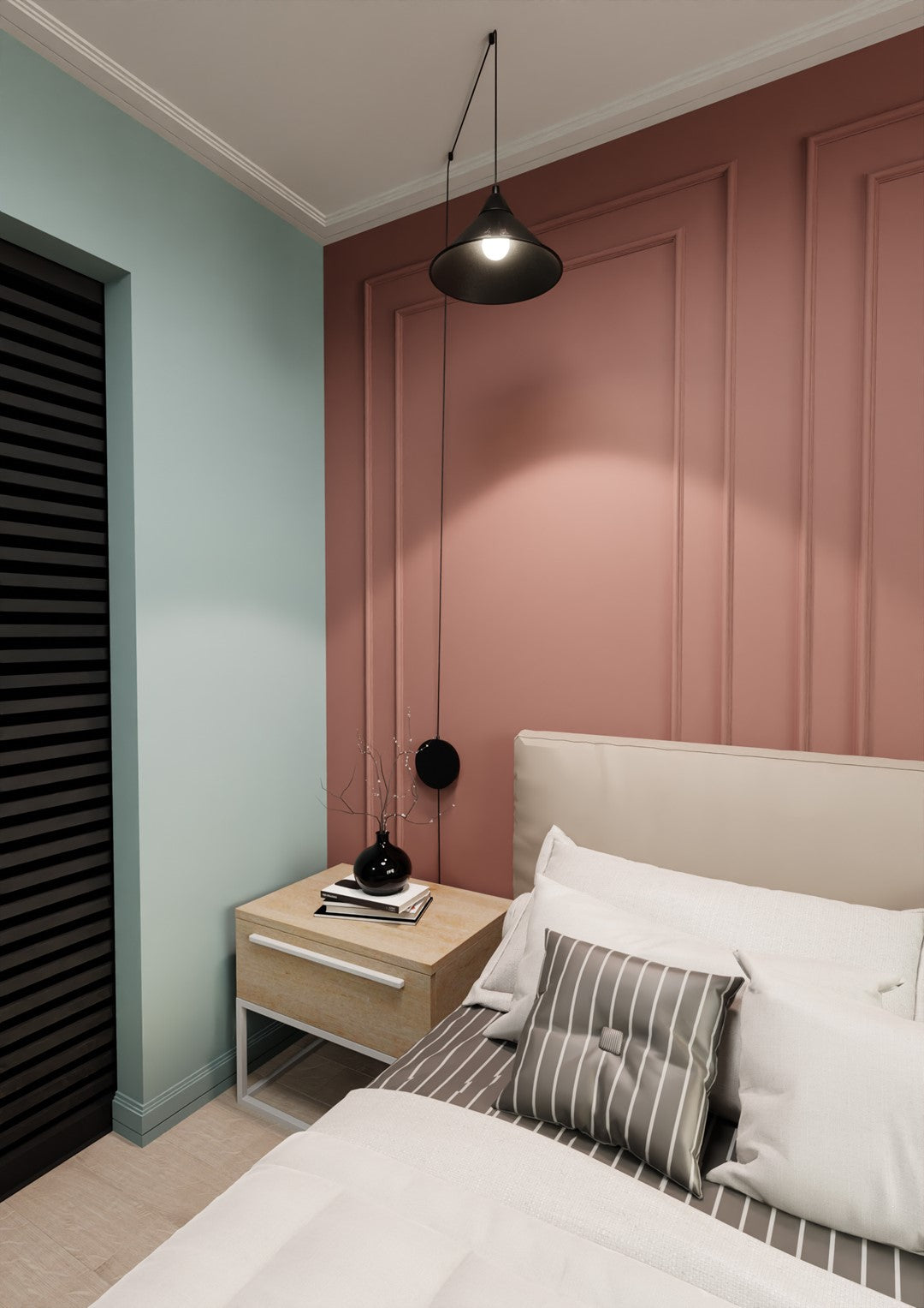 ABRAMO Pakabinamas šviestuvas Juoda 1 - viršus/apačia