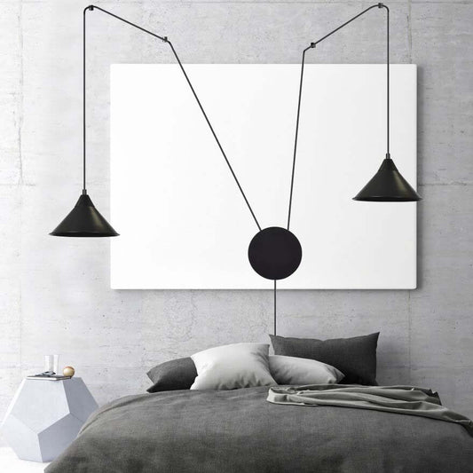 ABRAMO Pakabinamas šviestuvas Juoda 2 - detalus vaizdas