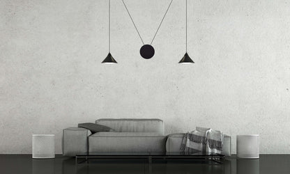 ABRAMO Pakabinamas šviestuvas Juoda 2 - medžiagų tekstūra