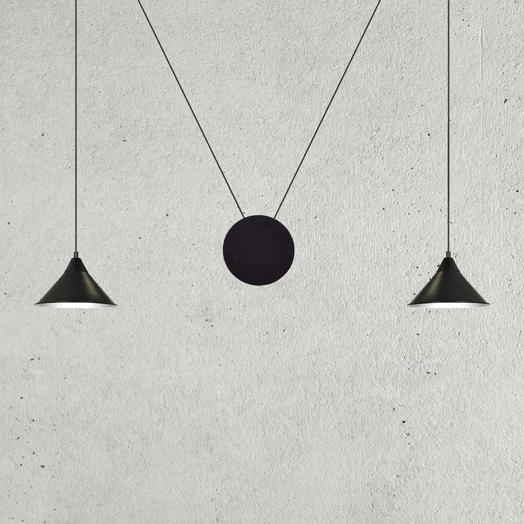 ABRAMO Pakabinamas šviestuvas Juoda 2 - viršus/apačia