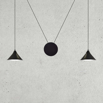 ABRAMO Pakabinamas šviestuvas Juoda 2 - viršus/apačia