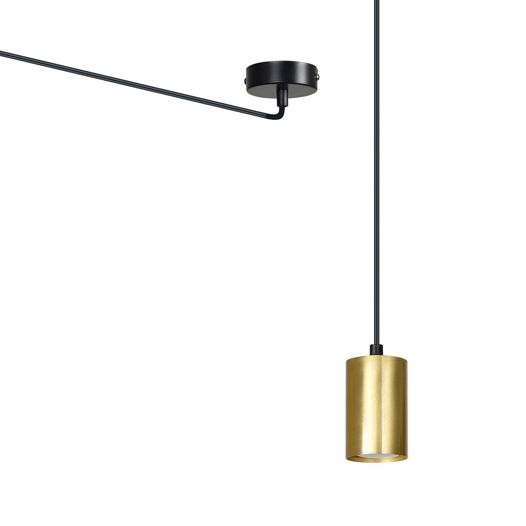 TRAKER Pakabinamas šviestuvas Black, gold 1 - šoninis vaizdas