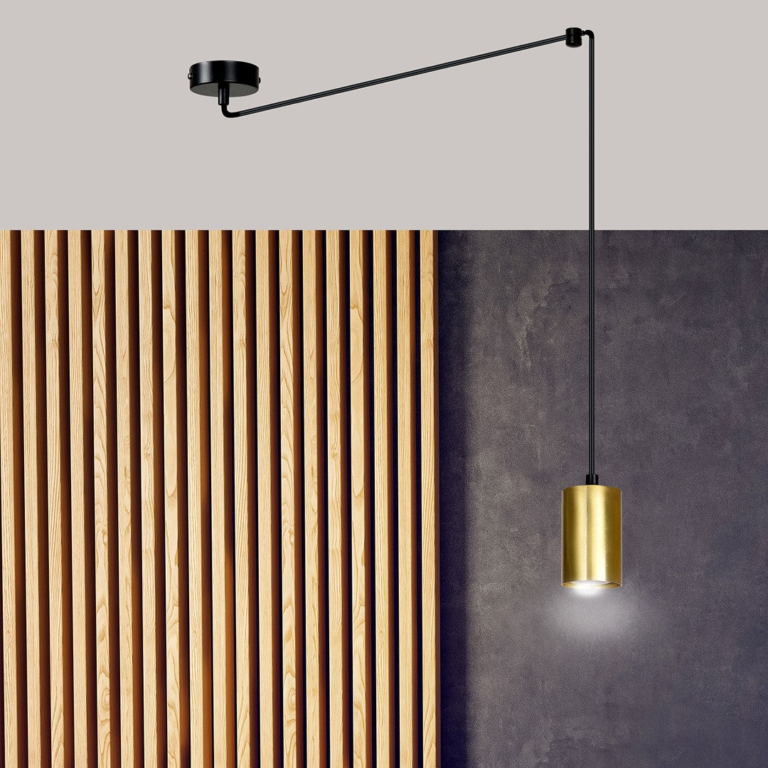 TRAKER Pakabinamas šviestuvas Black, gold 1 - viršus/apačia