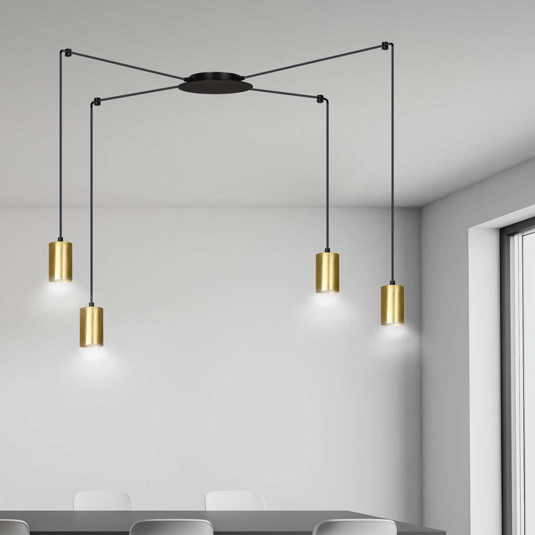 TRAKER Pakabinamas šviestuvas Black, gold 4 - konstrukcijos detalės