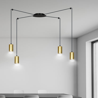 TRAKER Pakabinamas šviestuvas Black, gold 4 - konstrukcijos detalės