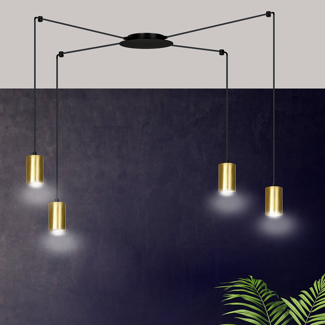 TRAKER Pakabinamas šviestuvas Black, gold 4 - viršus/apačia