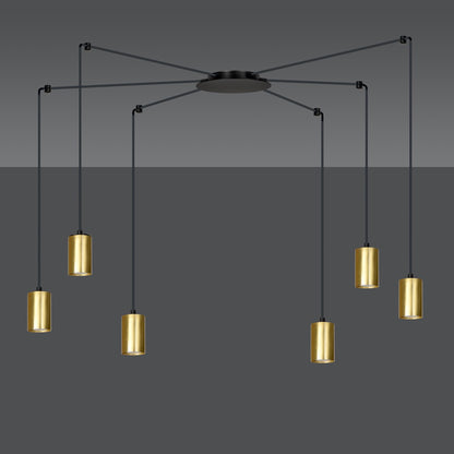 TRAKER Pakabinamas šviestuvas Black, gold 6 - detalus vaizdas