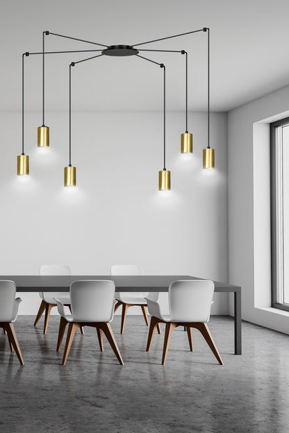 TRAKER Pakabinamas šviestuvas Black, gold 6 - apšvietimas