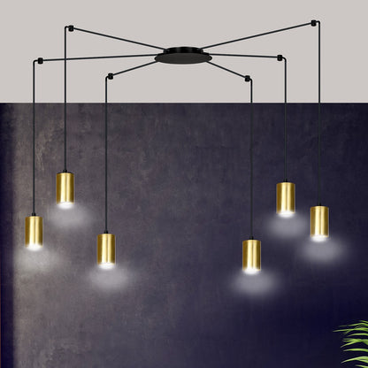 TRAKER Pakabinamas šviestuvas Black, gold 6 - viršus/apačia