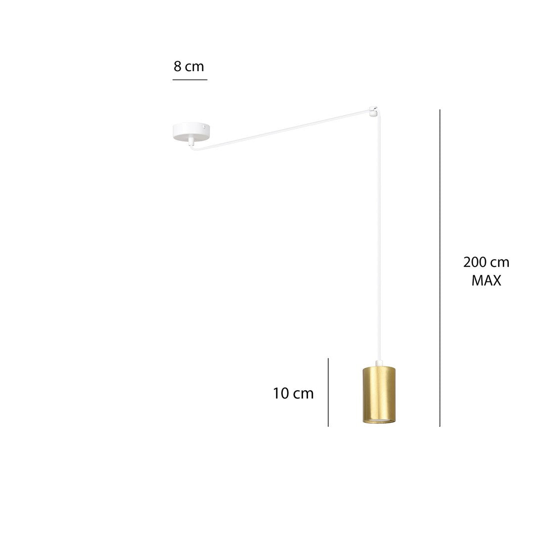 TRAKER Pakabinamas šviestuvas White, Gold 1 - viršus/apačia