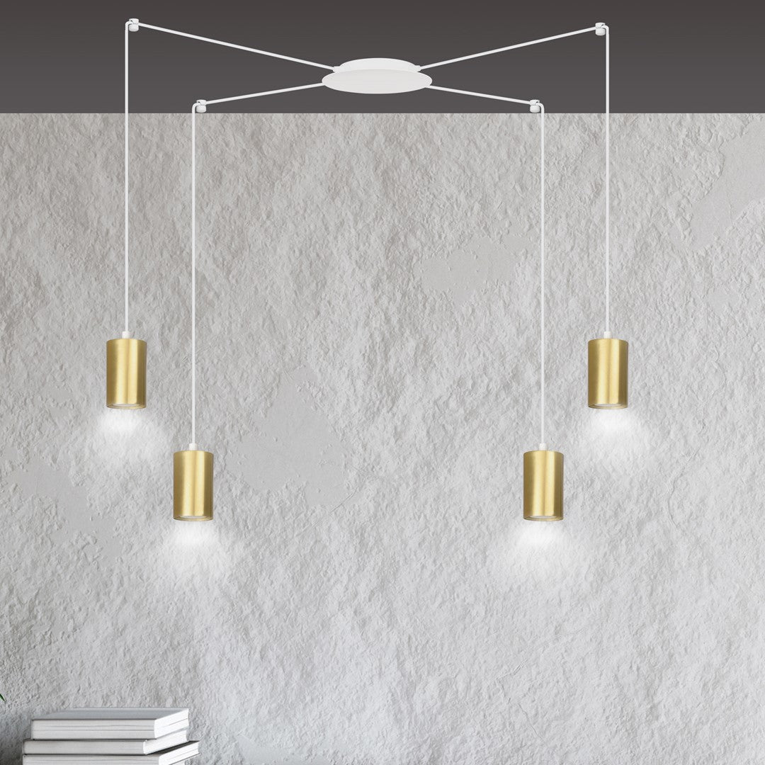 TRAKER Pakabinamas šviestuvas White, Gold 4 - viršus/apačia