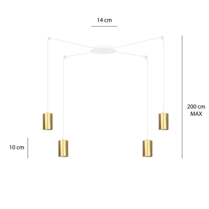TRAKER Pakabinamas šviestuvas White, Gold 4 - montavimo detalės