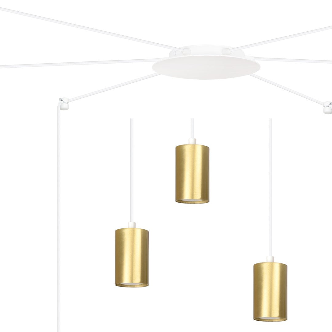 TRAKER Pakabinamas šviestuvas White, Gold 6 - šoninis vaizdas