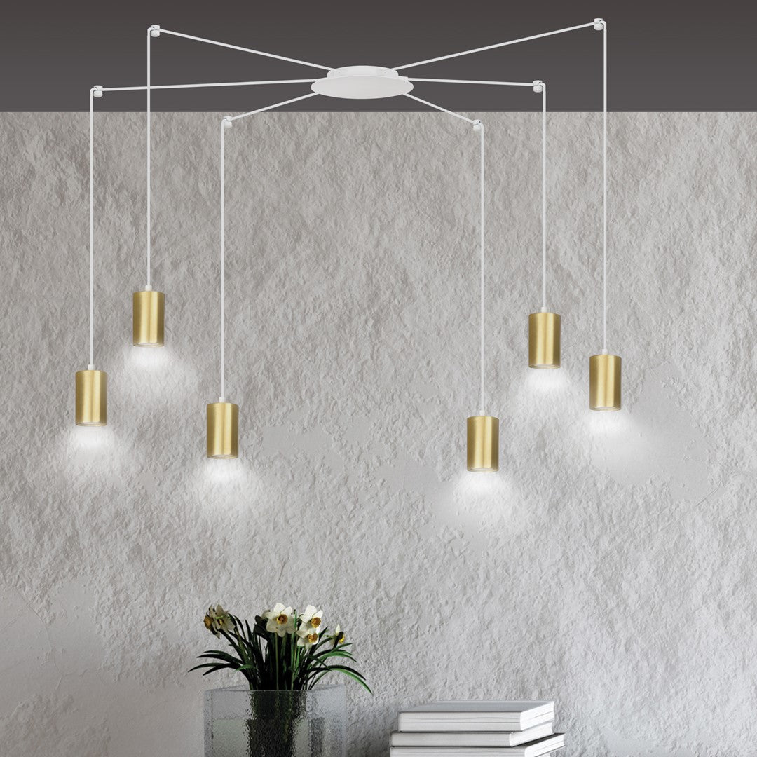 TRAKER Pakabinamas šviestuvas White, Gold 6 - viršus/apačia